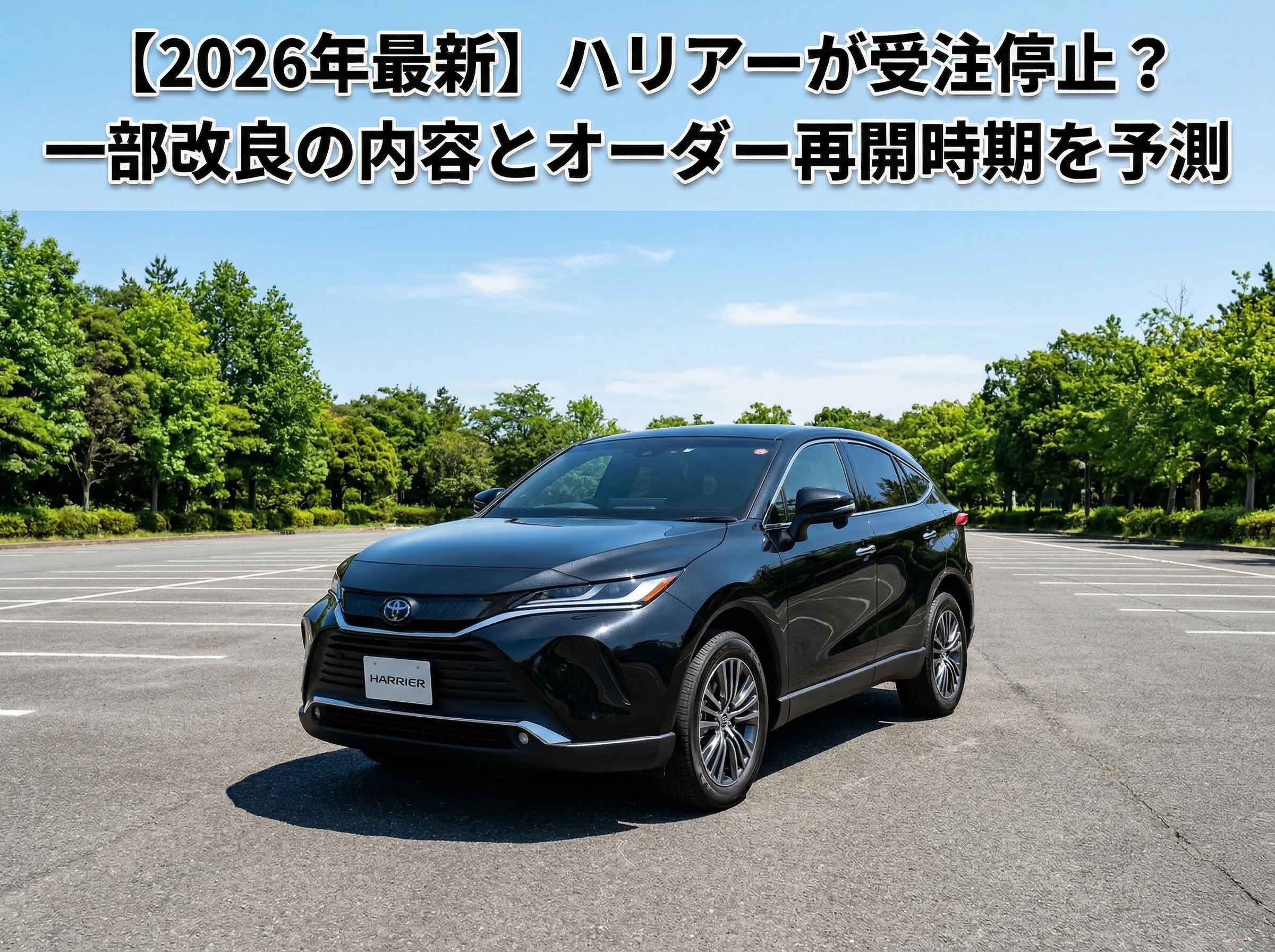 【2026年最新】ハリアーが受注停止?一部改良の内容とオーダー再開時期を予測